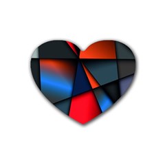 3d And Abstract Heart Coaster (4 Pack)  by Nexatart