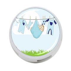 Baby Boy Clothes Line 4-port Usb Hub (two Sides)  by Nexatart