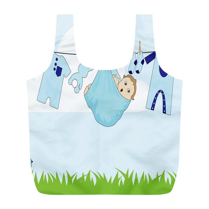 Baby Boy Clothes Line Full Print Recycle Bags (L) 