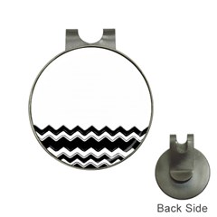 Chevrons Black Pattern Background Hat Clips With Golf Markers by Nexatart