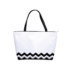 Chevrons Black Pattern Background Shoulder Handbags