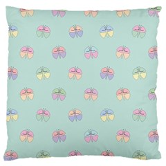 Butterfly Pastel Insect Green Large Cushion Case (two Sides) by Nexatart