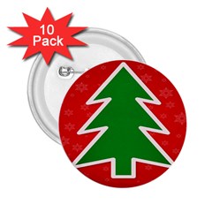 Christmas Tree 2 25  Buttons (10 Pack)  by Nexatart