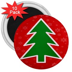 Christmas Tree 3  Magnets (10 Pack)  by Nexatart