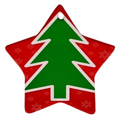 Christmas Tree Star Ornament (two Sides) by Nexatart