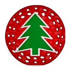 Christmas Tree Ornament (round Filigree)