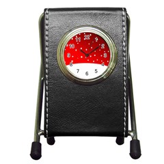 Christmas Background  Pen Holder Desk Clocks