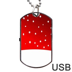 Christmas Background  Dog Tag USB Flash (One Side)