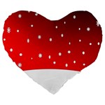 Christmas Background  Large 19  Premium Heart Shape Cushions Front