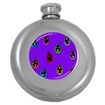 Christmas Baubles Round Hip Flask (5 oz) Front