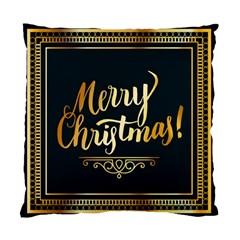 Christmas Gold Black Frame Noble Standard Cushion Case (two Sides) by Nexatart