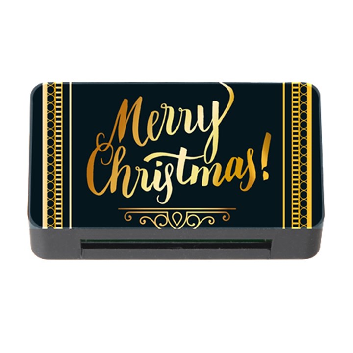 Christmas Gold Black Frame Noble Memory Card Reader with CF