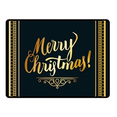 Christmas Gold Black Frame Noble Double Sided Fleece Blanket (small)  by Nexatart