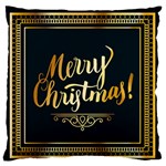 Christmas Gold Black Frame Noble Standard Flano Cushion Case (One Side) Front