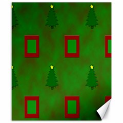 Christmas Trees And Boxes Background Canvas 8  x 10 