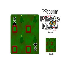 Christmas Trees And Boxes Background Playing Cards 54 (Mini) 