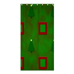 Christmas Trees And Boxes Background Shower Curtain 36  x 72  (Stall) 