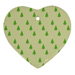 Christmas Wrapping Paper Pattern Heart Ornament (two Sides) by Nexatart