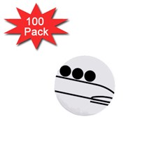 Bobsleigh Pictogram 1  Mini Buttons (100 pack) 