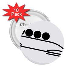 Bobsleigh Pictogram 2.25  Buttons (10 pack) 