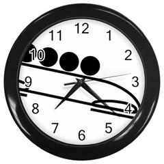 Bobsleigh Pictogram Wall Clocks (Black)