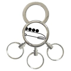 Bobsleigh Pictogram 3-Ring Key Chains