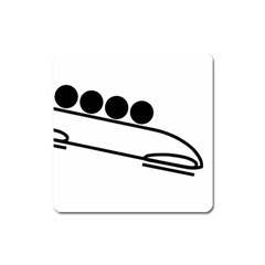 Bobsleigh Pictogram Square Magnet