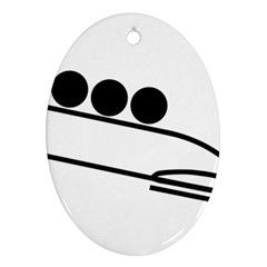 Bobsleigh Pictogram Oval Ornament (Two Sides)