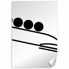 Bobsleigh Pictogram Canvas 12  x 18  