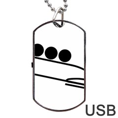 Bobsleigh Pictogram Dog Tag USB Flash (Two Sides)