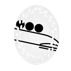 Bobsleigh Pictogram Ornament (Oval Filigree)