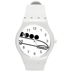 Bobsleigh Pictogram Round Plastic Sport Watch (M)