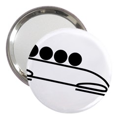 Bobsleigh Pictogram 3  Handbag Mirrors