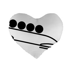 Bobsleigh Pictogram Standard 16  Premium Heart Shape Cushions