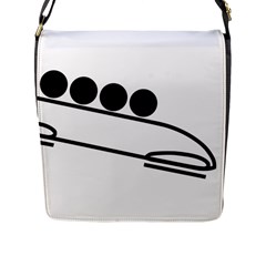 Bobsleigh Pictogram Flap Messenger Bag (L) 