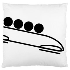 Bobsleigh Pictogram Large Flano Cushion Case (one Side) by abbeyz71