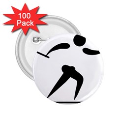 Cross Country Skiing Pictogram 2 25  Buttons (100 Pack)  by abbeyz71