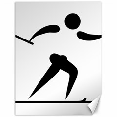 Cross Country Skiing Pictogram Canvas 12  X 16   by abbeyz71