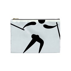 Cross Country Skiing Pictogram Cosmetic Bag (medium)  by abbeyz71