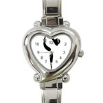 Figure Skating Pictogram Heart Italian Charm Watch Front