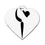 Figure Skating Pictogram Dog Tag Heart (Two Sides) Front