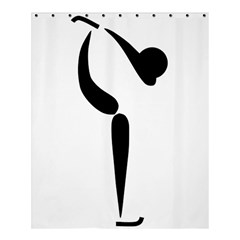 Figure Skating Pictogram Shower Curtain 60  X 72  (medium)  by abbeyz71