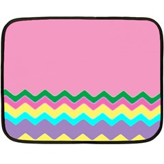 Easter Chevron Pattern Stripes Fleece Blanket (mini) by Nexatart