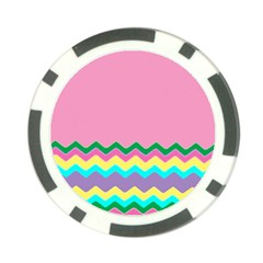 Easter Chevron Pattern Stripes Poker Chip Card Guard (10 Pack) by Nexatart