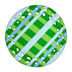 Fabric Cotton Geometric Diagonal Ornament (round Filigree)