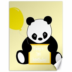 First Birthday Panda Card Canvas 18  x 24  