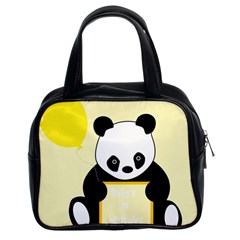 First Birthday Panda Card Classic Handbags (2 Sides)