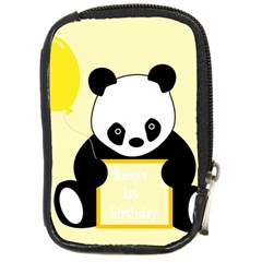 First Birthday Panda Card Compact Camera Cases