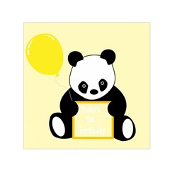 First Birthday Panda Card Small Satin Scarf (Square)