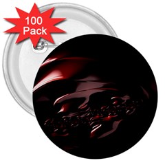 Fractal Mathematics Abstract 3  Buttons (100 pack) 